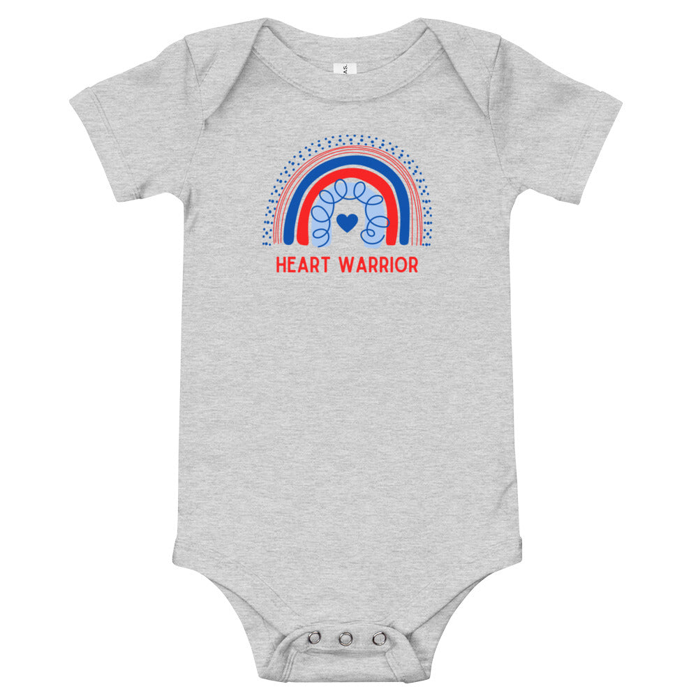 Rainbow Heart Warrior - Baby short sleeve one piece