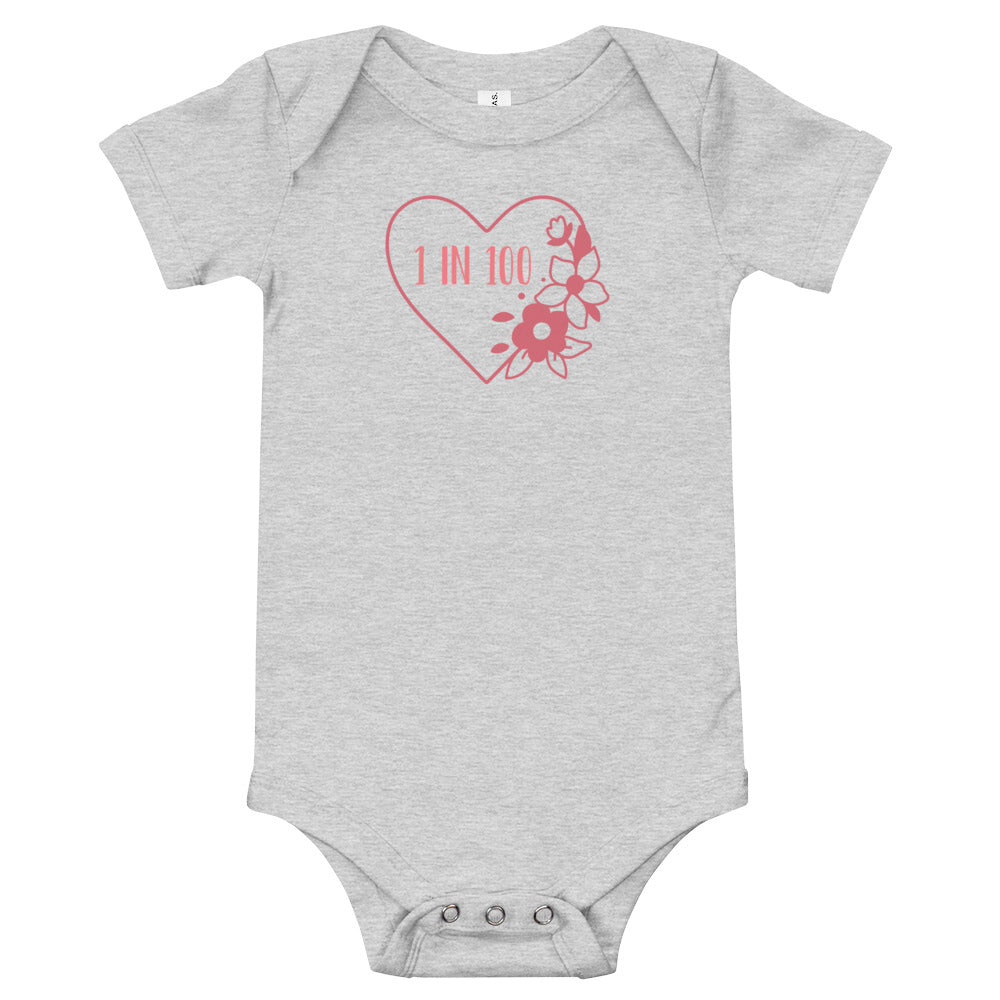 Heart Flower - Baby short sleeve one piece