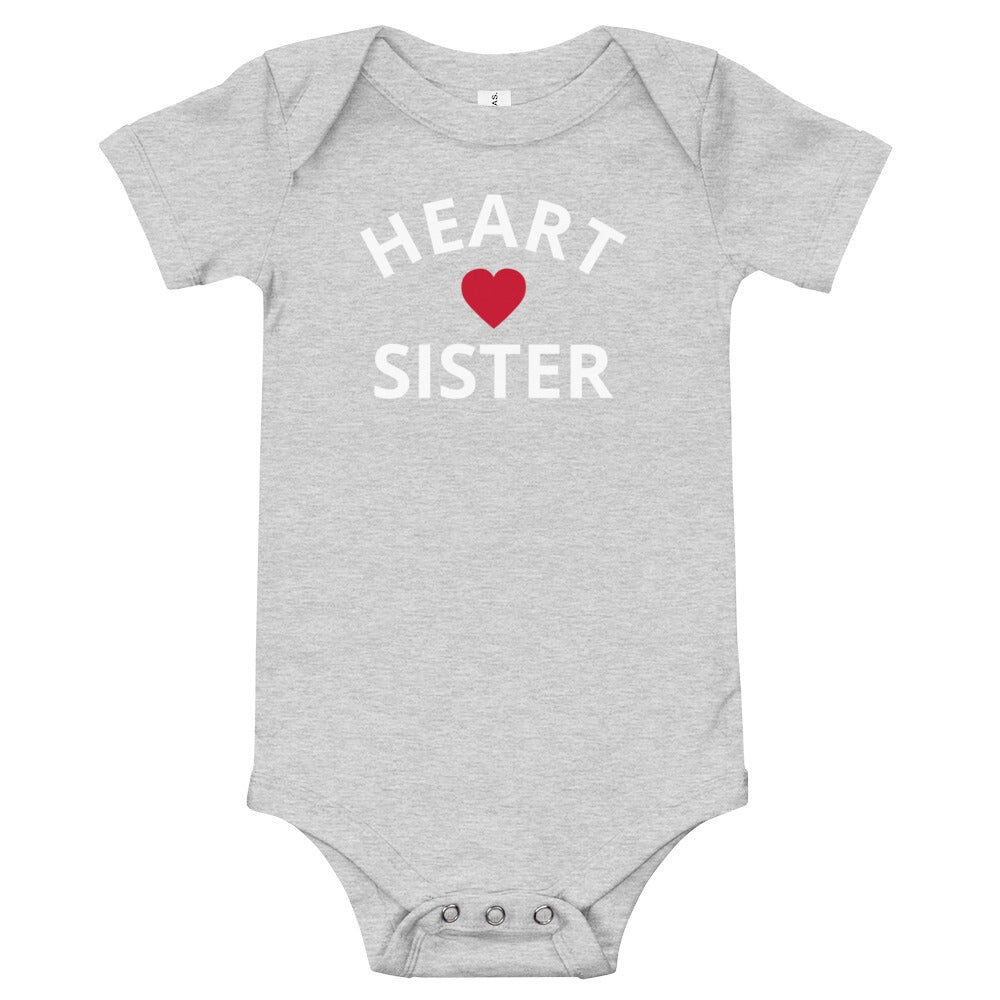 Heart Sister - Baby short sleeve one piece