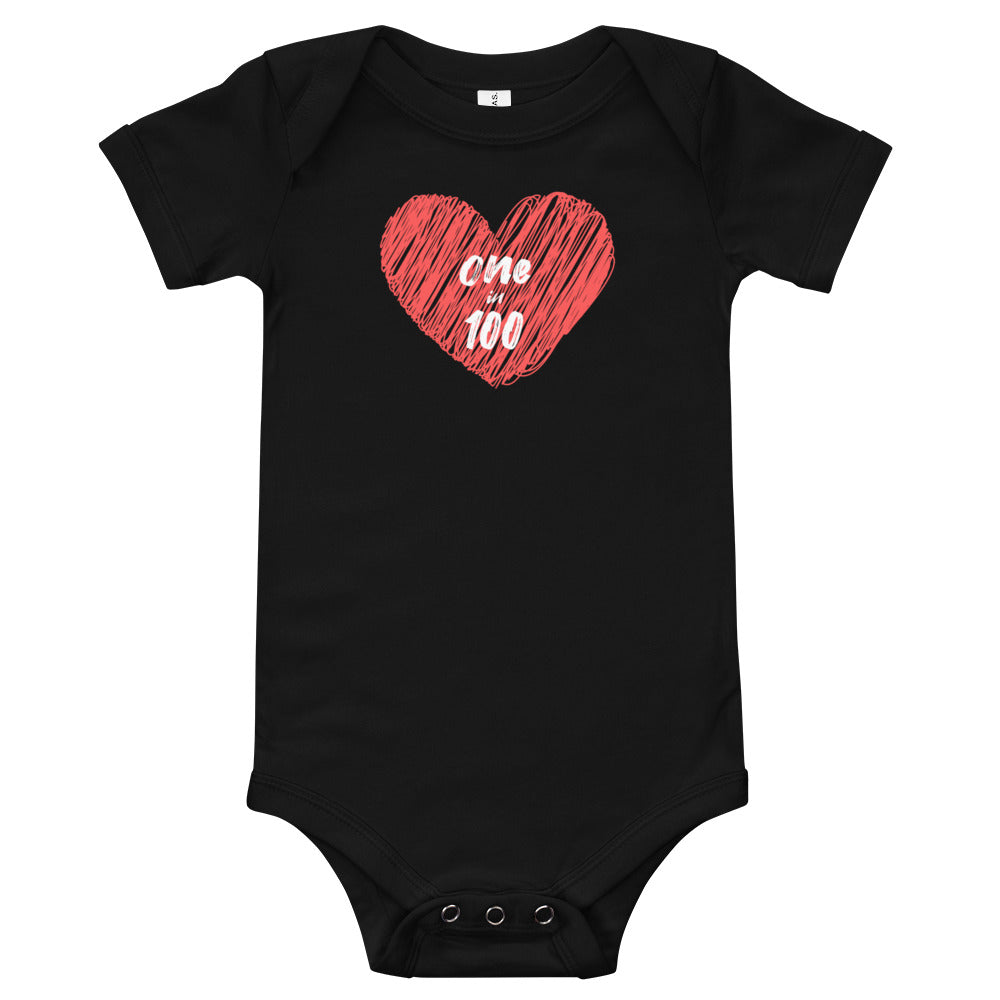 One in 100 - Baby short sleeve one piece