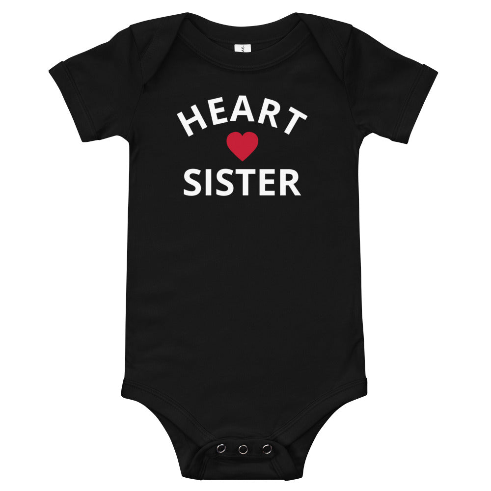 Heart Sister - Baby short sleeve one piece