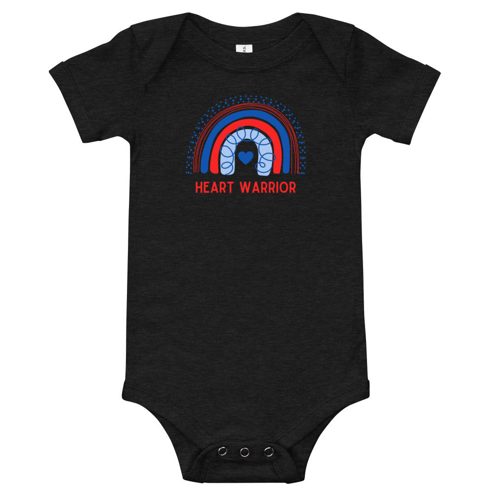 Rainbow Heart Warrior - Baby short sleeve one piece