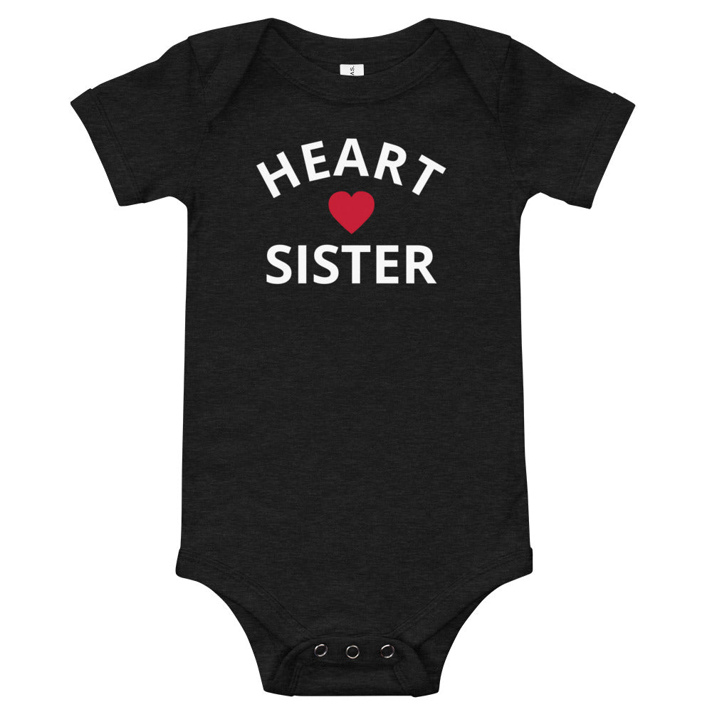 Heart Sister - Baby short sleeve one piece