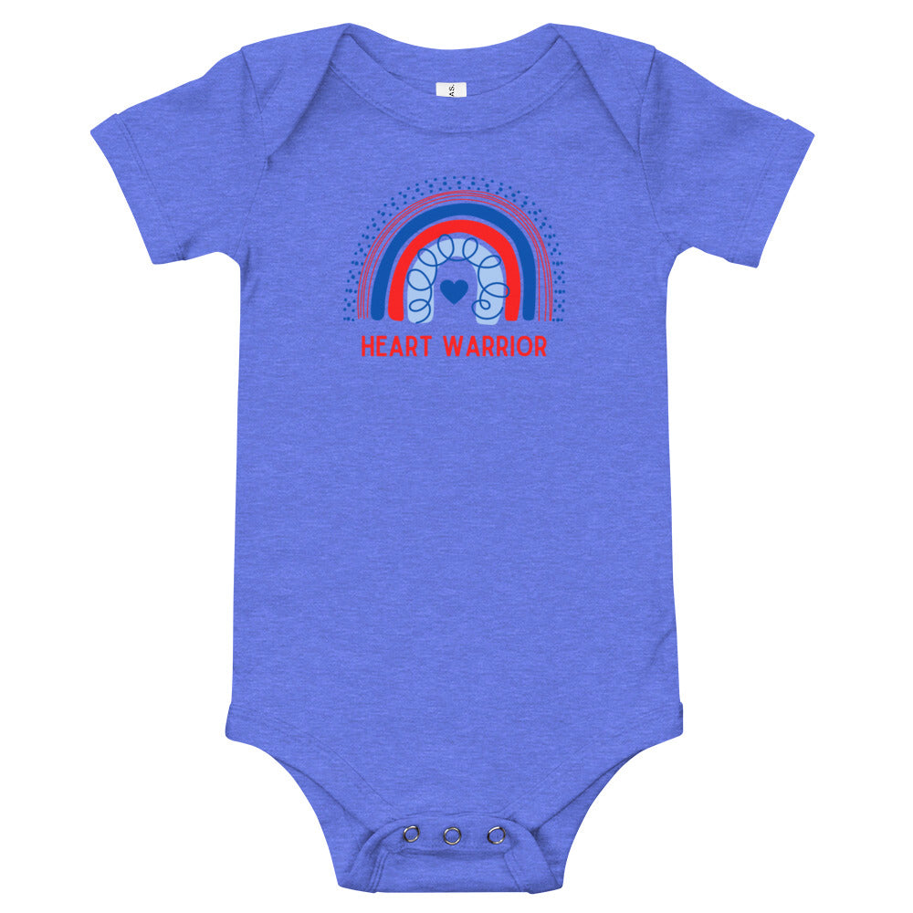 Rainbow Heart Warrior - Baby short sleeve one piece