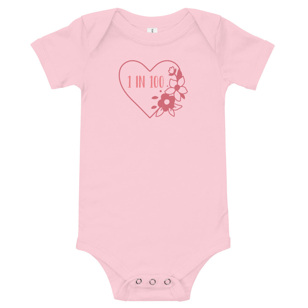 Heart Flower - Baby short sleeve one piece
