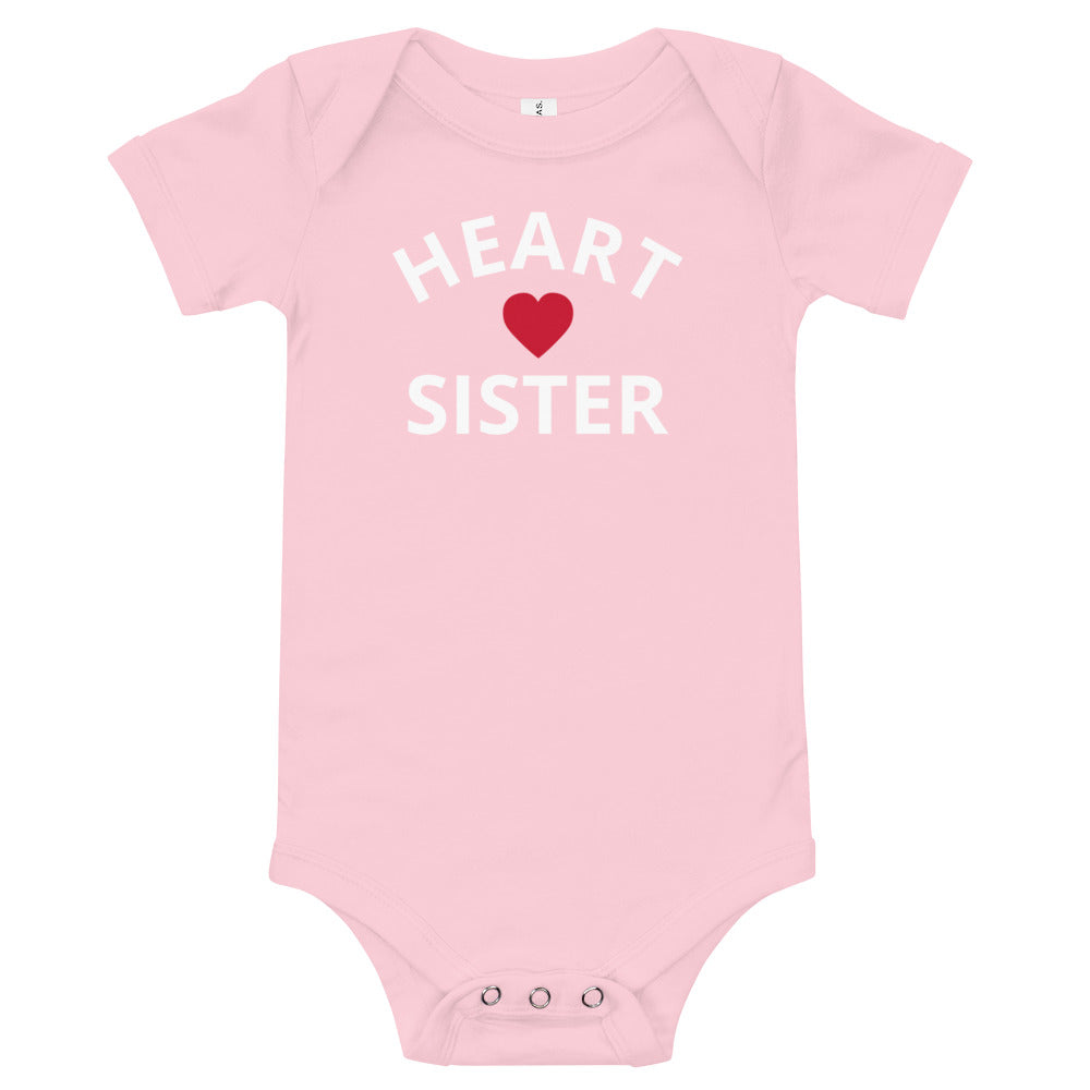 Heart Sister - Baby short sleeve one piece