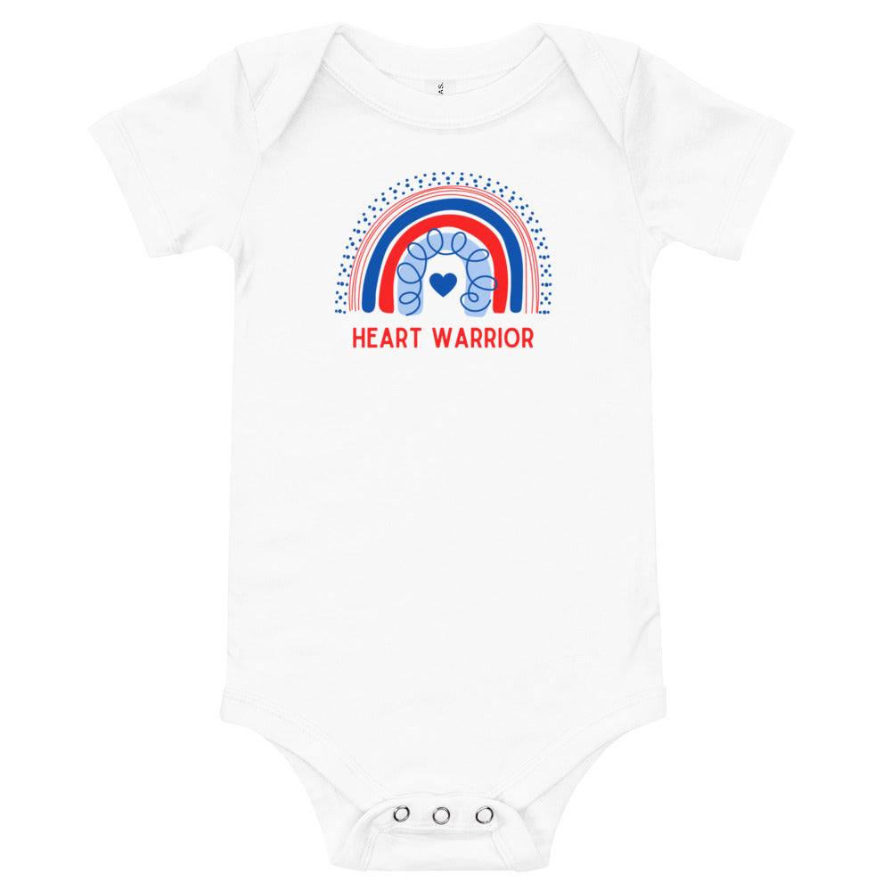 Rainbow Heart Warrior - Baby short sleeve one piece