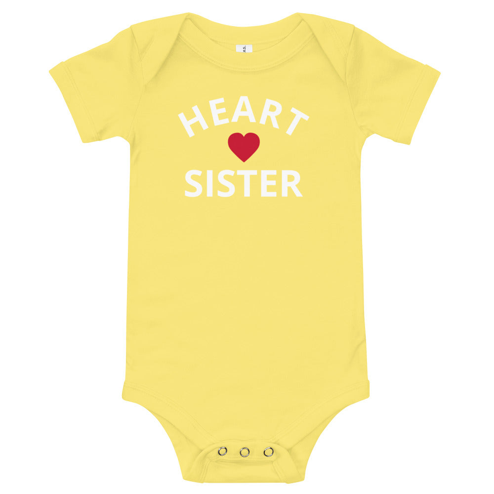 Heart Sister - Baby short sleeve one piece