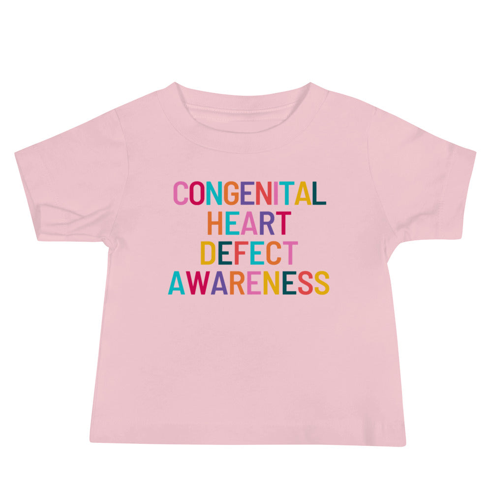 Colorful CHD Awareness - Baby Jersey Short Sleeve Tee