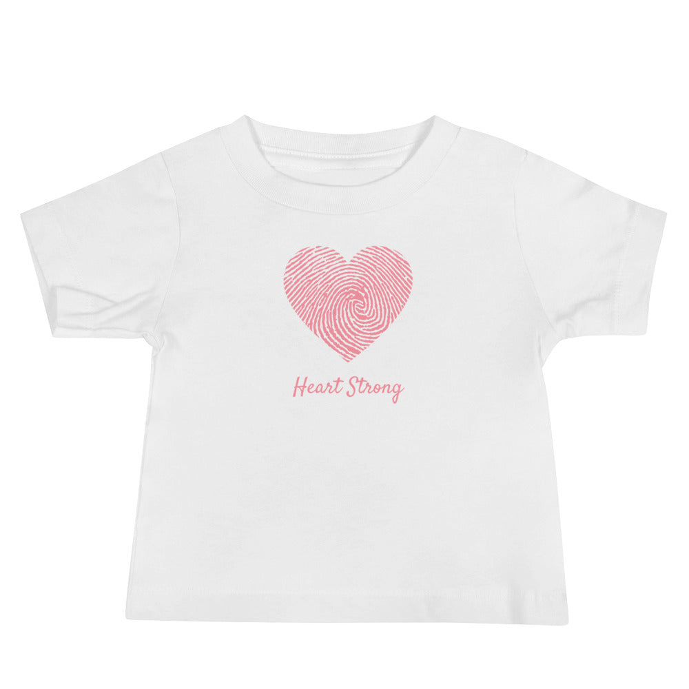 CHD Heart Strong Fingerprint - Baby Jersey Short Sleeve Tee