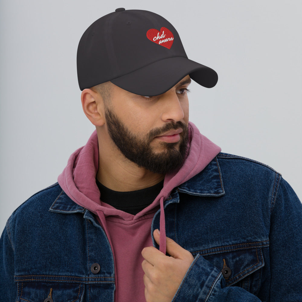 CHD Aware Heart Logo - Dad hat