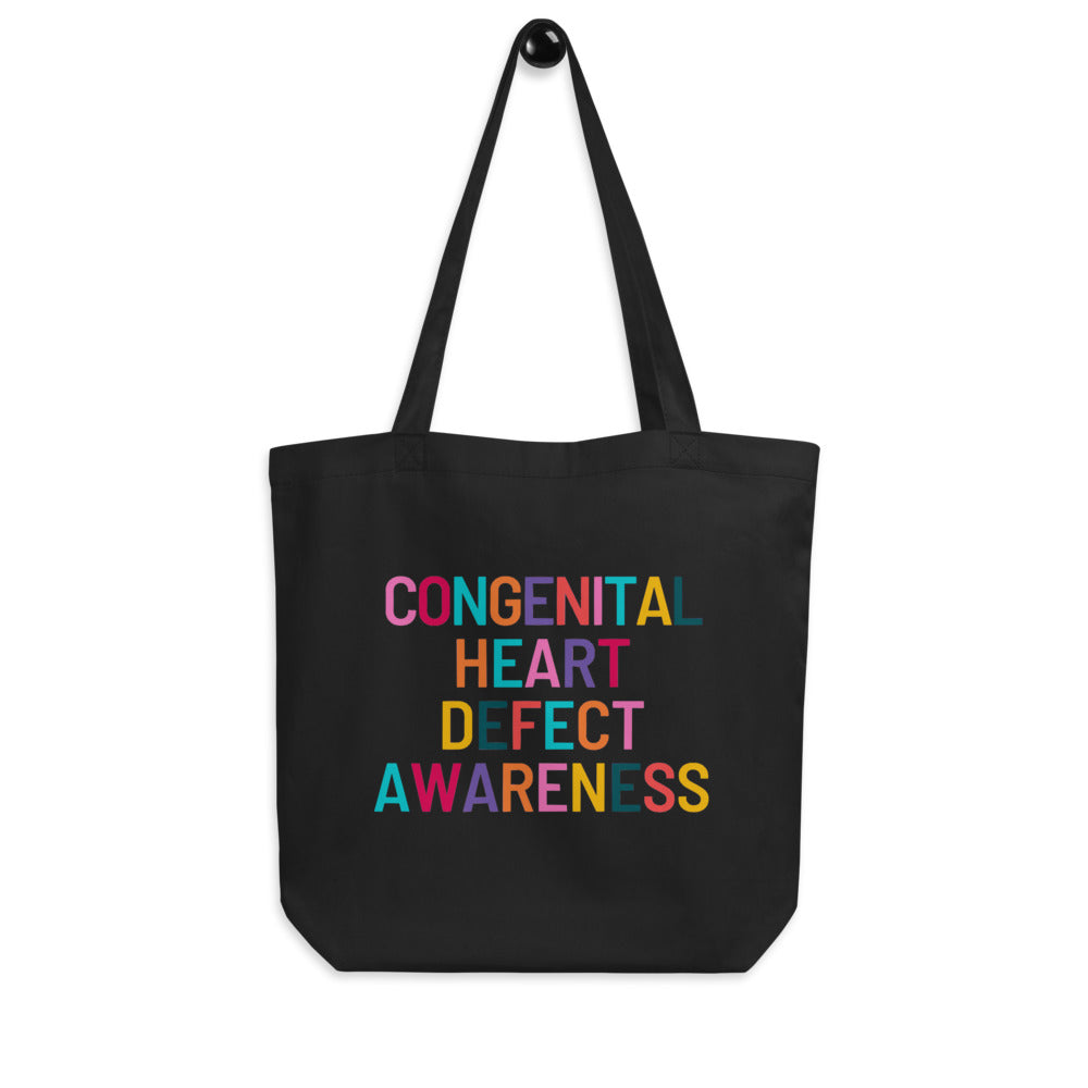 Colorful CHD Awareness - Organic Cotton Tote Bag