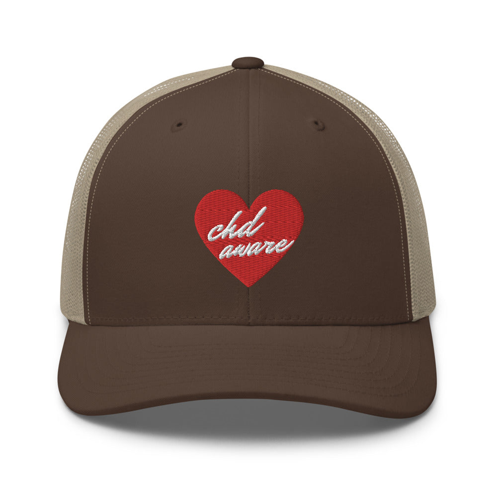 CHD Aware Heart Logo - Trucker Cap