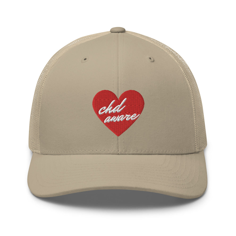 CHD Aware Heart Logo - Trucker Cap