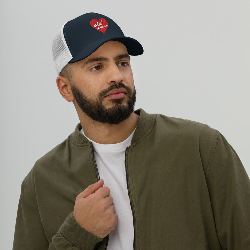 CHD Aware Heart Logo - Trucker Cap