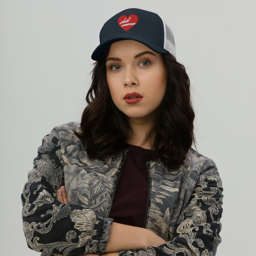 CHD Aware Heart Logo - Trucker Cap