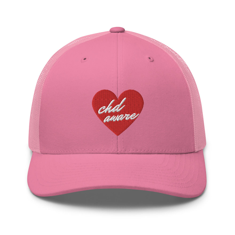 CHD Aware Heart Logo - Trucker Cap