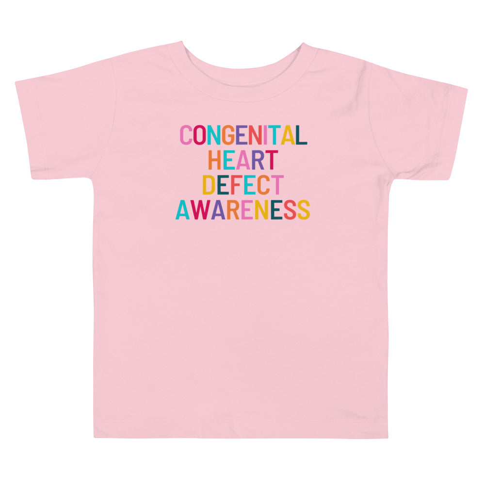 Colorful CHD Awareness - Toddler Short Sleeve Tee