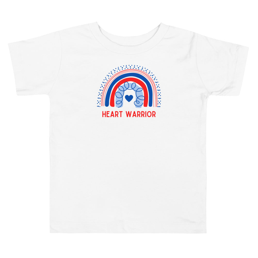 Rainbow Heart Warrior - Toddler Short Sleeve Tee