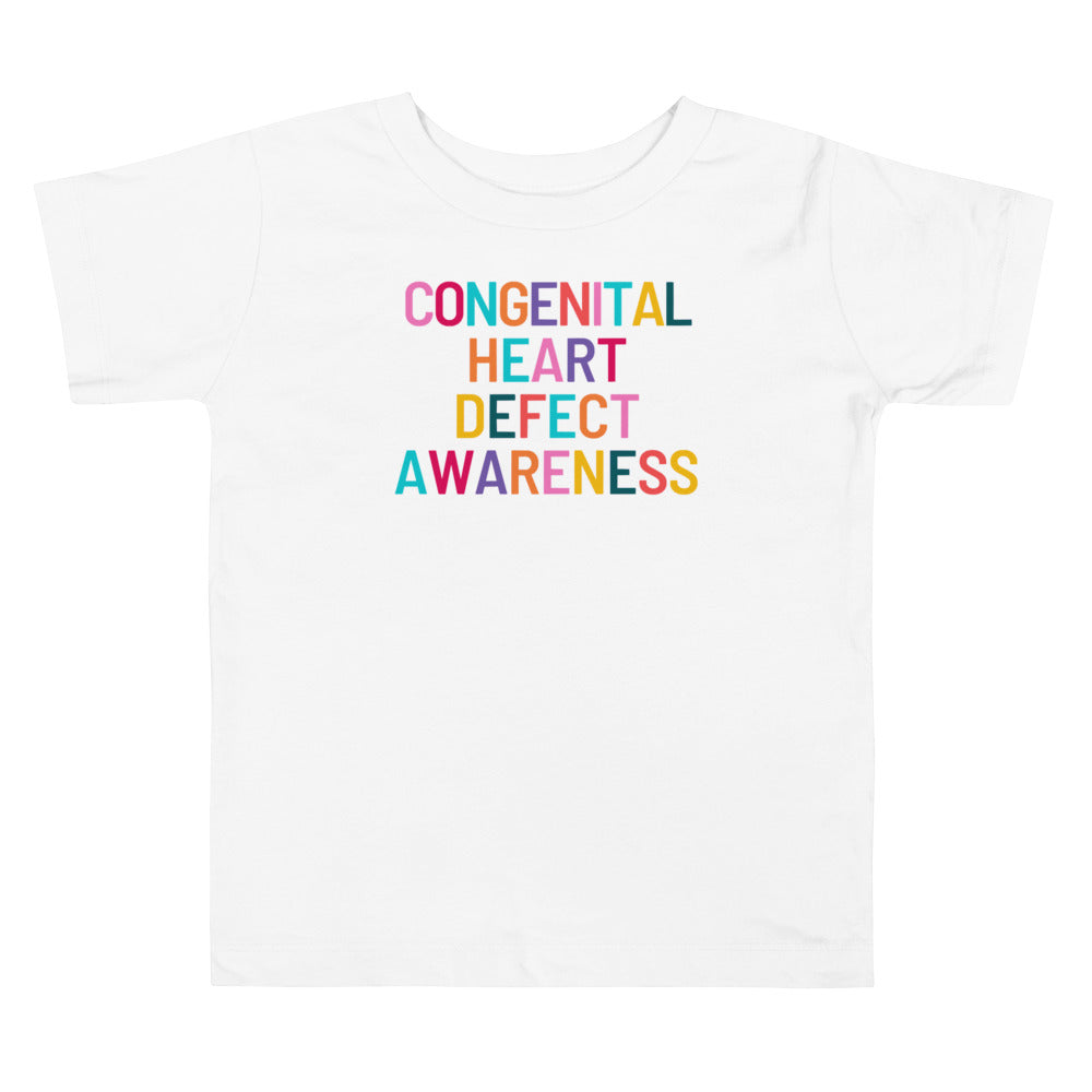 Colorful CHD Awareness - Toddler Short Sleeve Tee