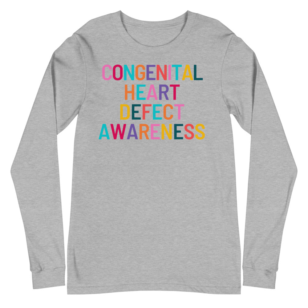 Colorful CHD Awareness - Unisex Long Sleeve Tee