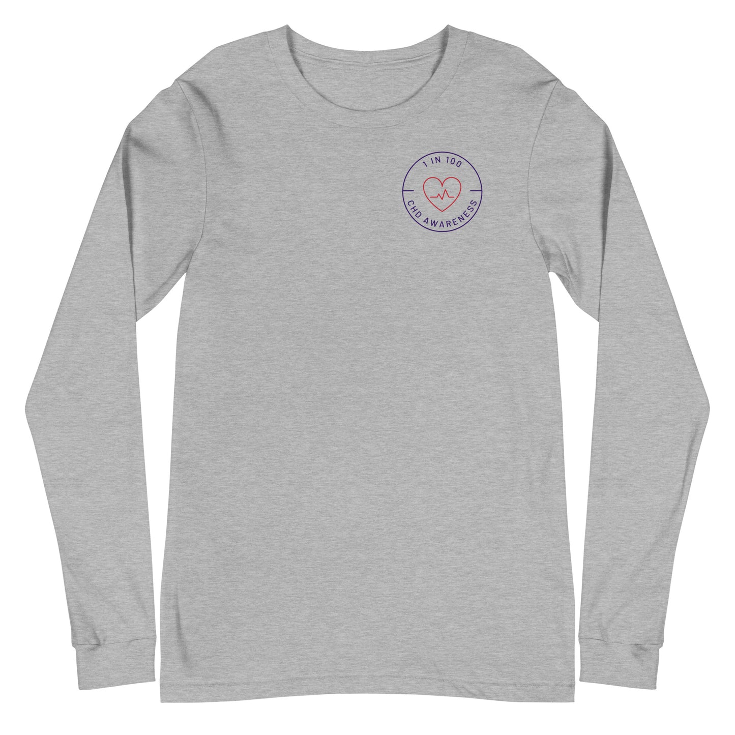 1 in 100 CHD Circle - Unisex Long Sleeve Tee