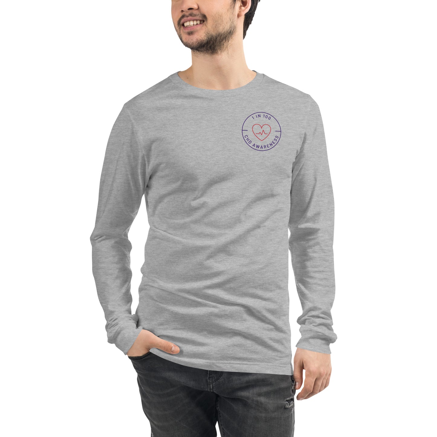 1 in 100 CHD Circle - Unisex Long Sleeve Tee