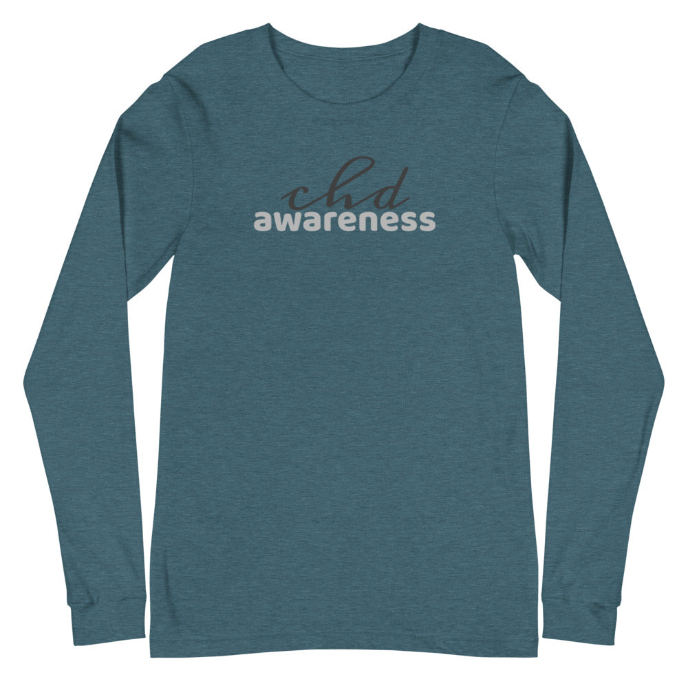 CHD Awareness Two Tone - Unisex Long Sleeve Tee