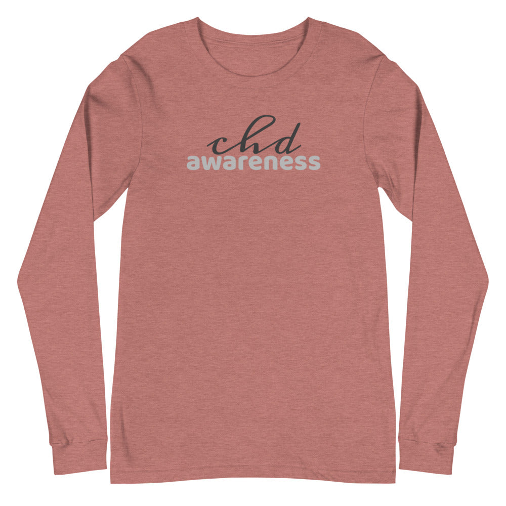 CHD Awareness Two Tone - Unisex Long Sleeve Tee
