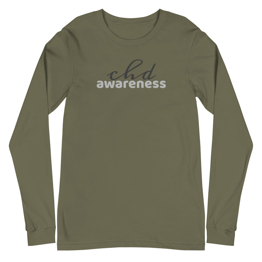 CHD Awareness Two Tone - Unisex Long Sleeve Tee
