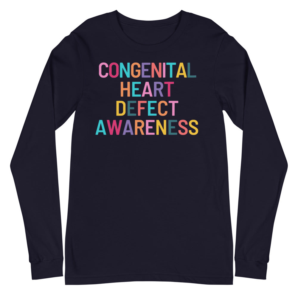 Colorful CHD Awareness - Unisex Long Sleeve Tee