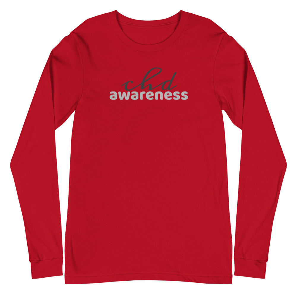 CHD Awareness Two Tone - Unisex Long Sleeve Tee