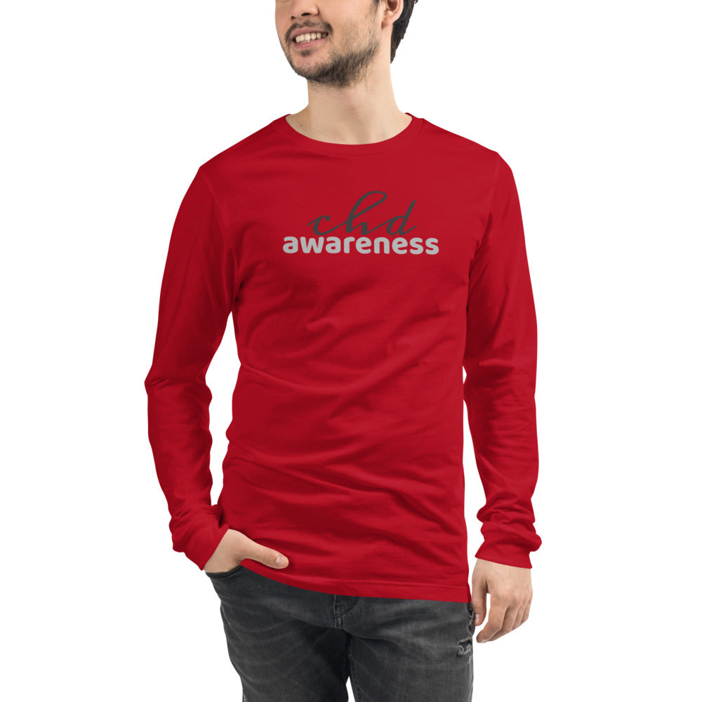CHD Awareness Two Tone - Unisex Long Sleeve Tee