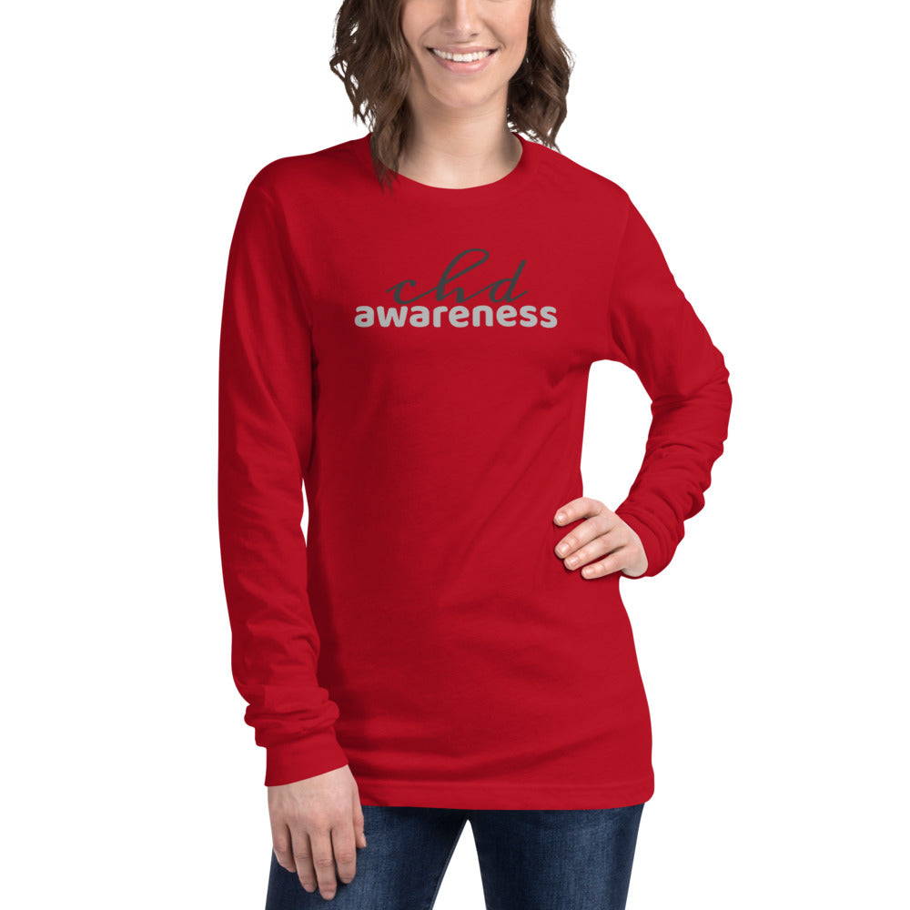 CHD Awareness Two Tone - Unisex Long Sleeve Tee