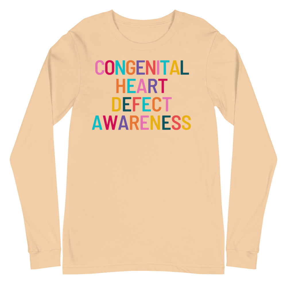 Colorful CHD Awareness - Unisex Long Sleeve Tee