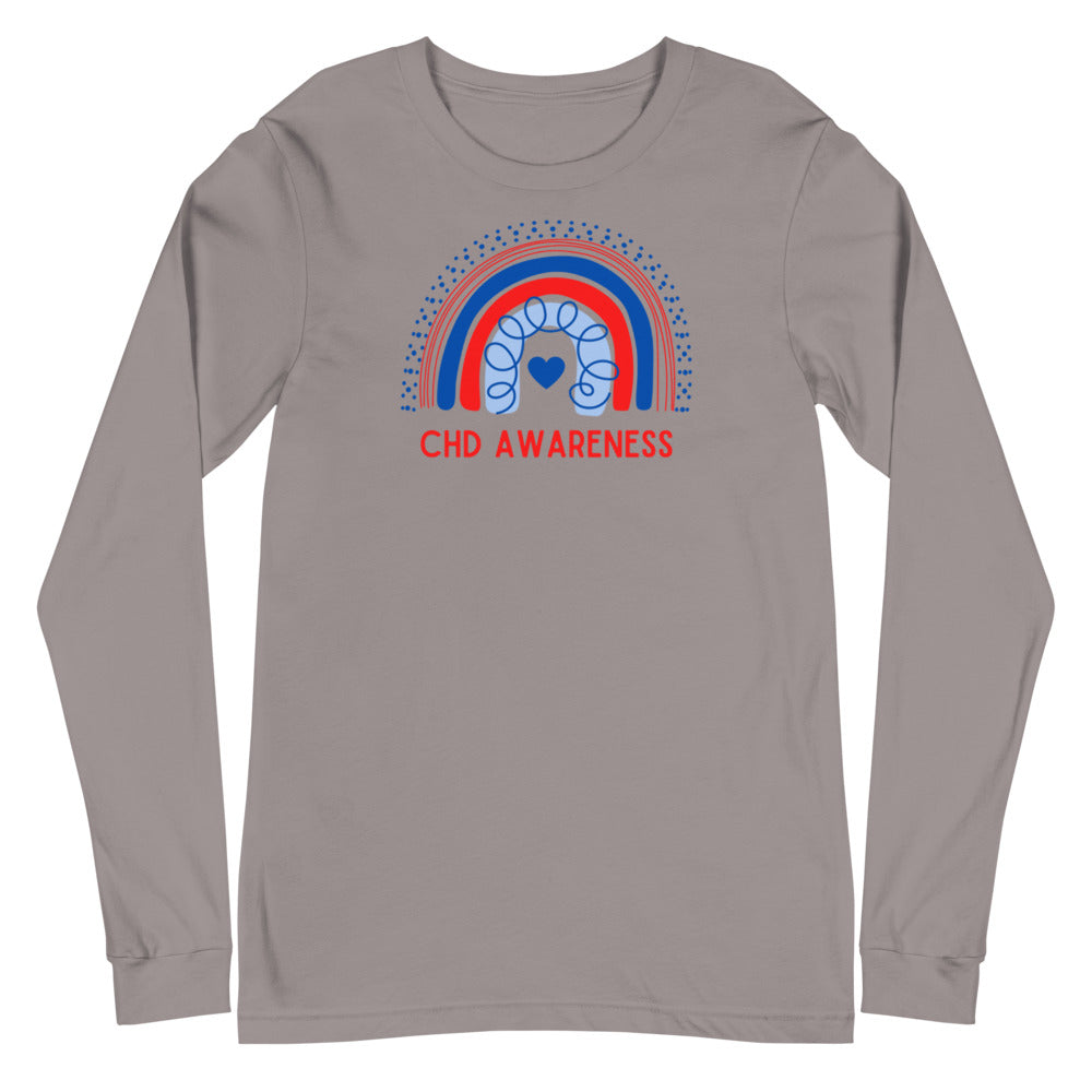 CHD Awareness Rainbow - Unisex Long Sleeve Tee