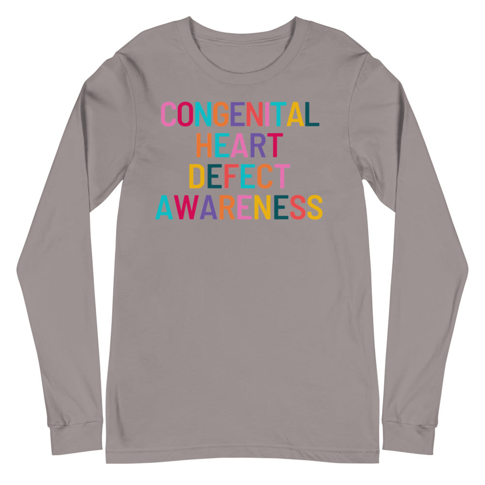 Colorful CHD Awareness - Unisex Long Sleeve Tee