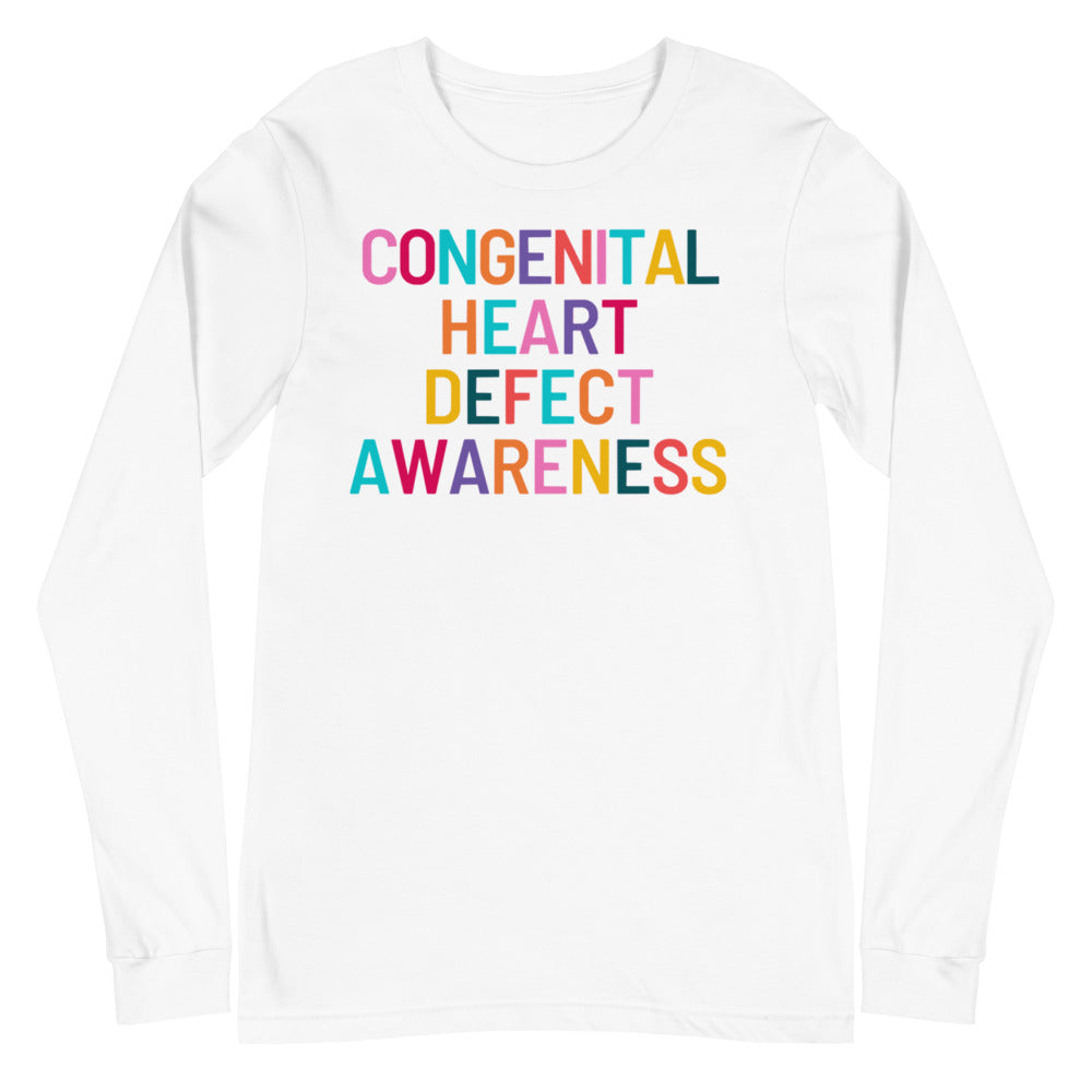 Colorful CHD Awareness - Unisex Long Sleeve Tee