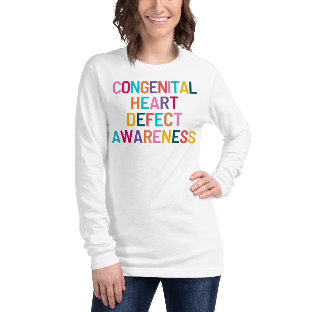 Colorful CHD Awareness - Unisex Long Sleeve Tee