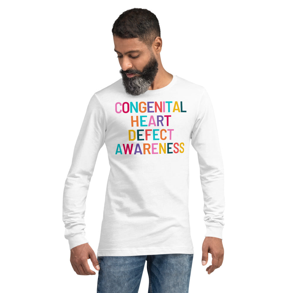 Colorful CHD Awareness - Unisex Long Sleeve Tee