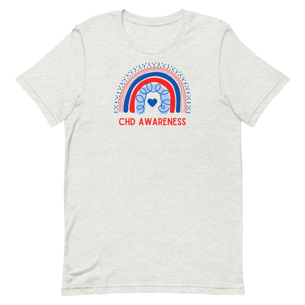 CHD Awareness Rainbow - Short-Sleeve Unisex T-Shirt
