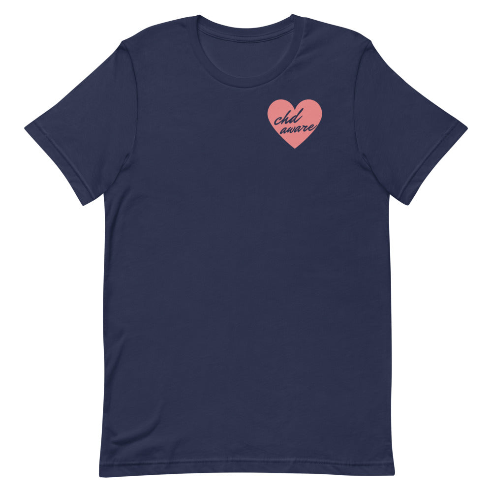 CHD Aware Heart Logo - Short-Sleeve Unisex T-Shirt