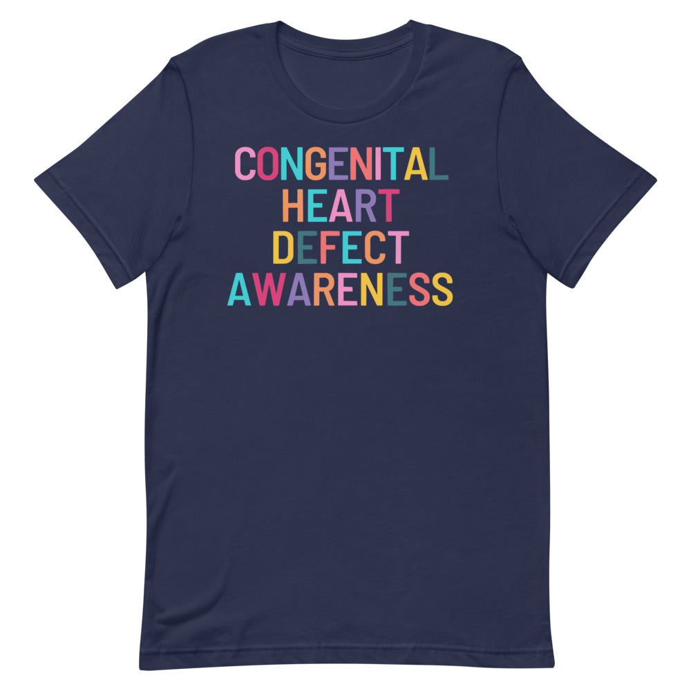 Colorful CHD Awareness - Short-Sleeve Unisex T-Shirt