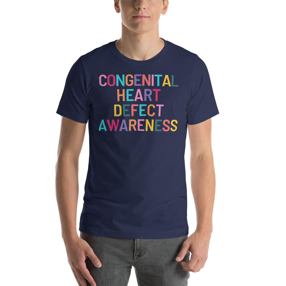 Colorful CHD Awareness - Short-Sleeve Unisex T-Shirt