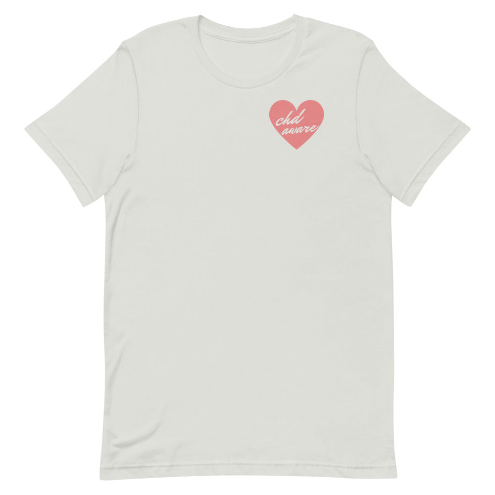 CHD Aware Heart Logo - Short-Sleeve Unisex T-Shirt