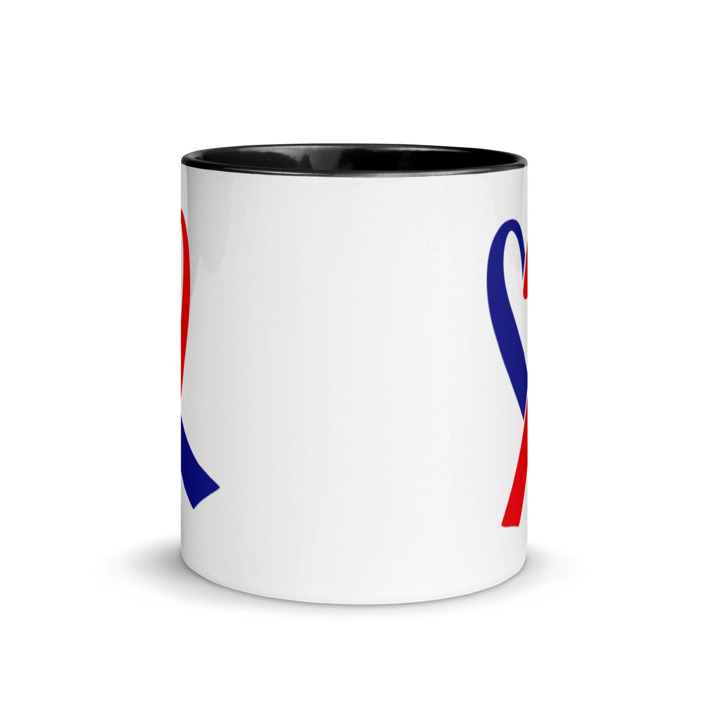 Heart Ribbon - Mug with Color Inside