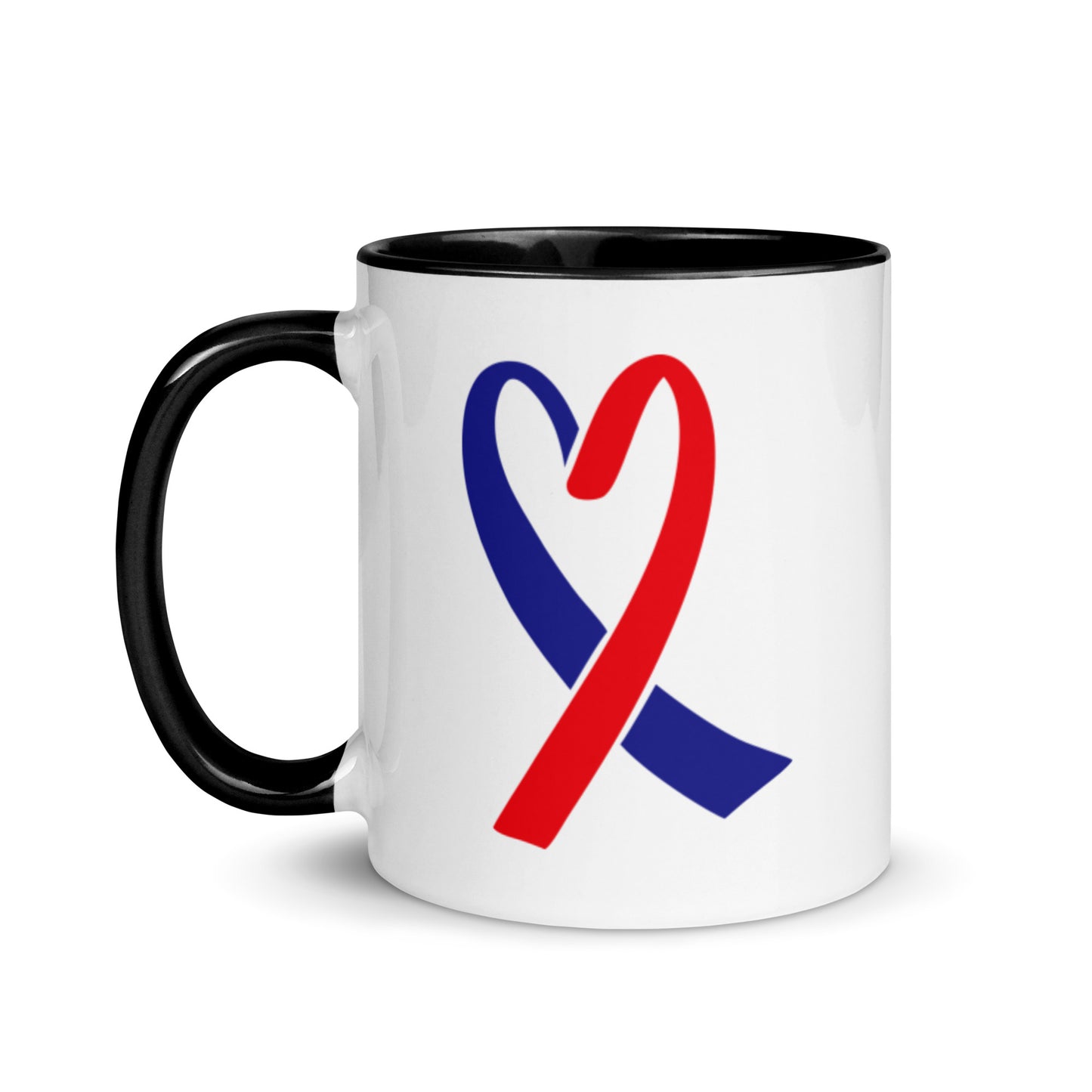 Heart Ribbon - Mug with Color Inside