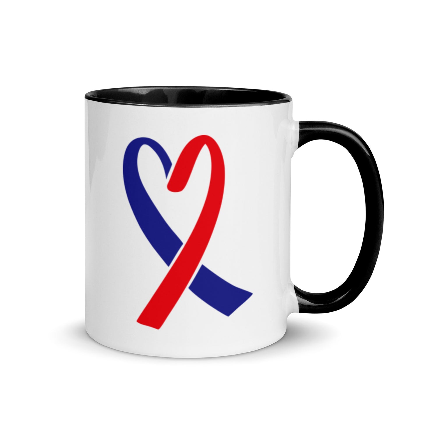 Heart Ribbon - Mug with Color Inside