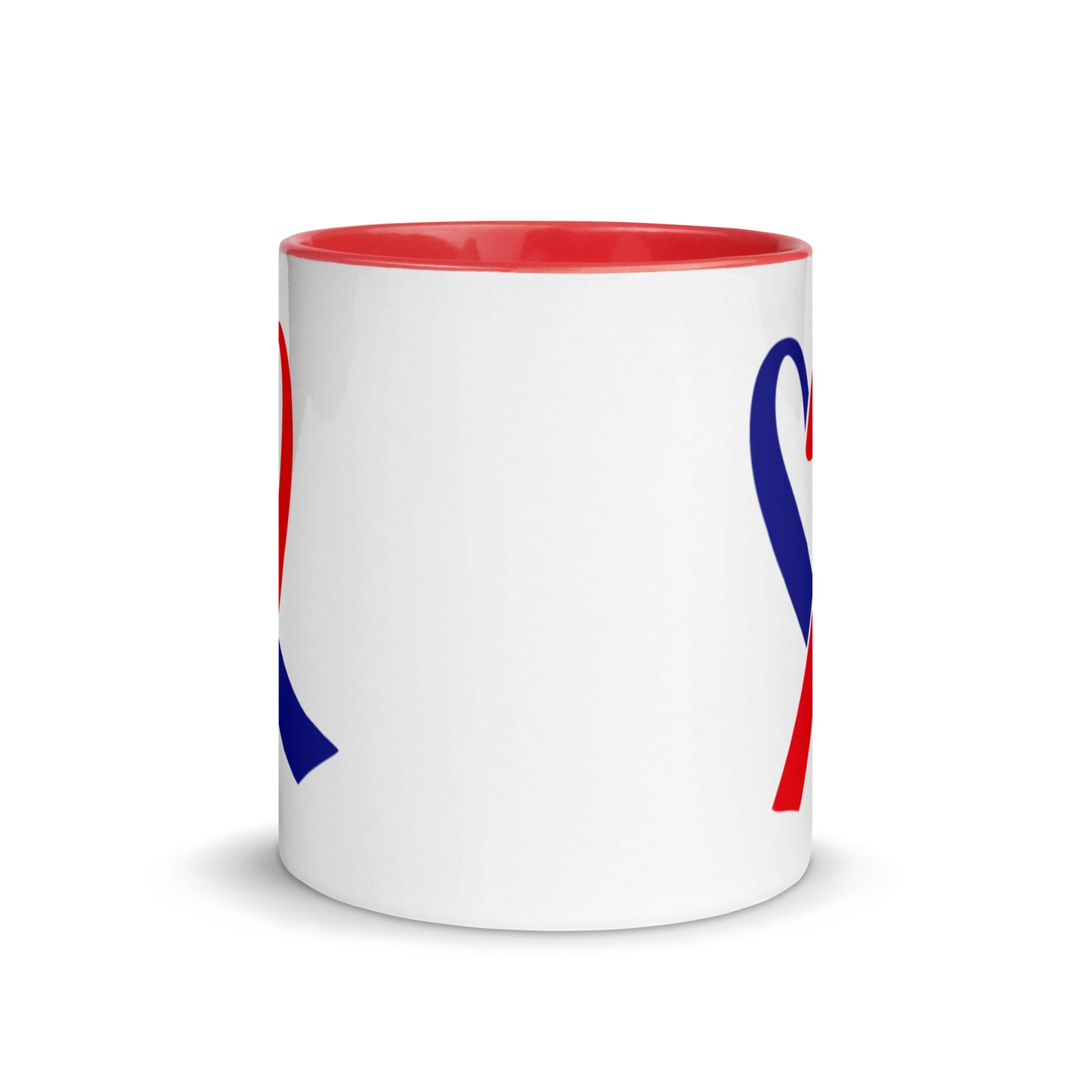 Heart Ribbon - Mug with Color Inside