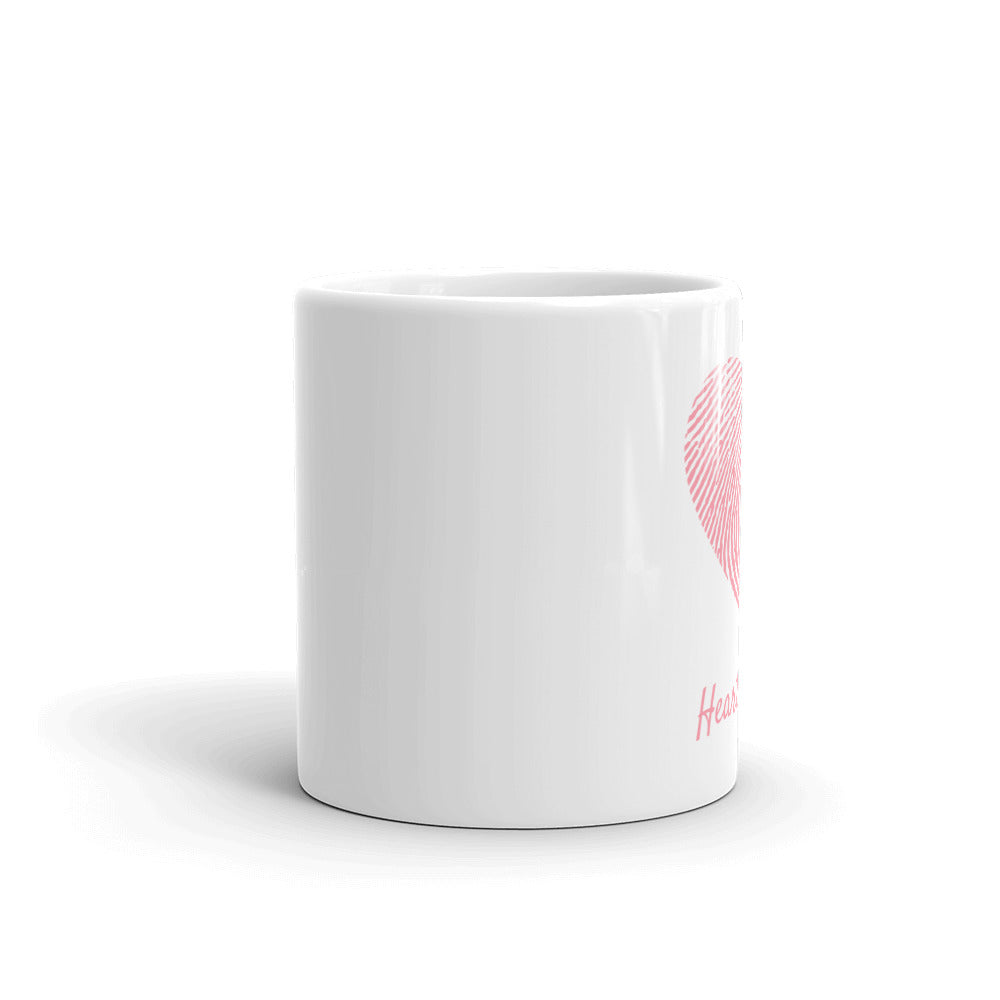 CHD Heart Strong Fingerprint - White glossy mug